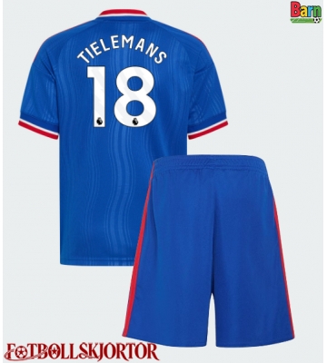 Manchester United Youri Tielemans #18 Borta Kläder Barn 2026-27 Kortärmad (+ Korta byxor)